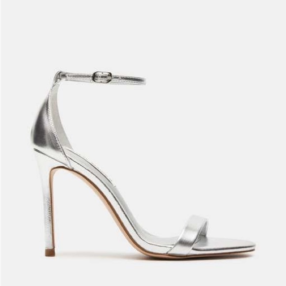 Steve Madden Silver Leather High Heel Sandal (size 11/ 12) - Picture 8 of 10